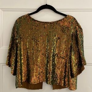 Beautiful sequin gold top